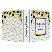 Black & Gold Custom Graduation Binder