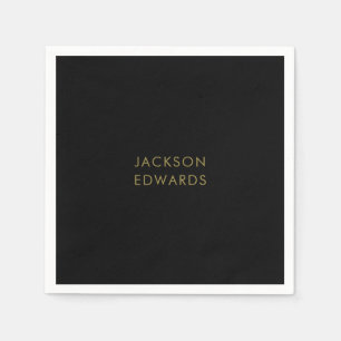 Black & Gold Custom Napkins