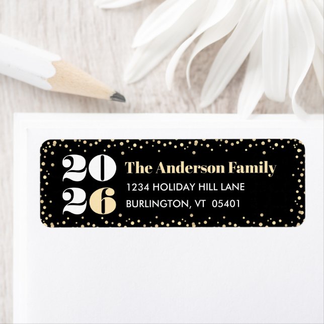 Black Gold Custom Number New Year Bold Name Modern (Insitu)