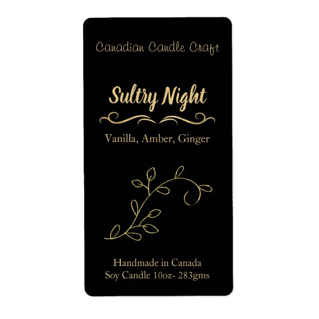 Black & Gold Custom Product  (Front)