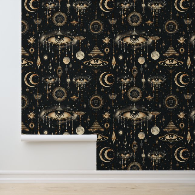 Black Gold Dark Goth  Wallpaper (Application)