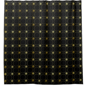 Black Gold Deco Abstract Geometric Pattern Luxury