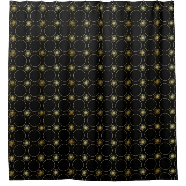 Black Gold Deco Abstract Geometric Pattern Luxury (Front)