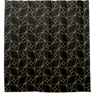 Black Gold Deco Abstract Geometric Pattern Luxury