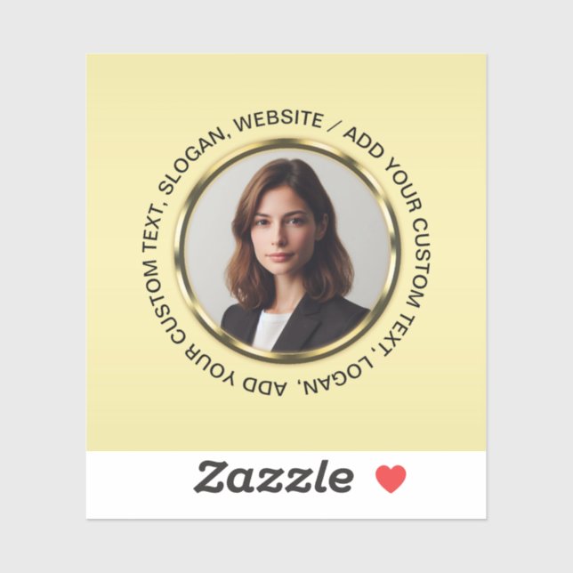 Black & gold design, Logo or Photo in gold circle, (Sheet)