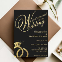 Black & Gold Diamond Ring Wedding