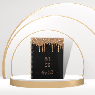 Black gold drips name 2025 planner