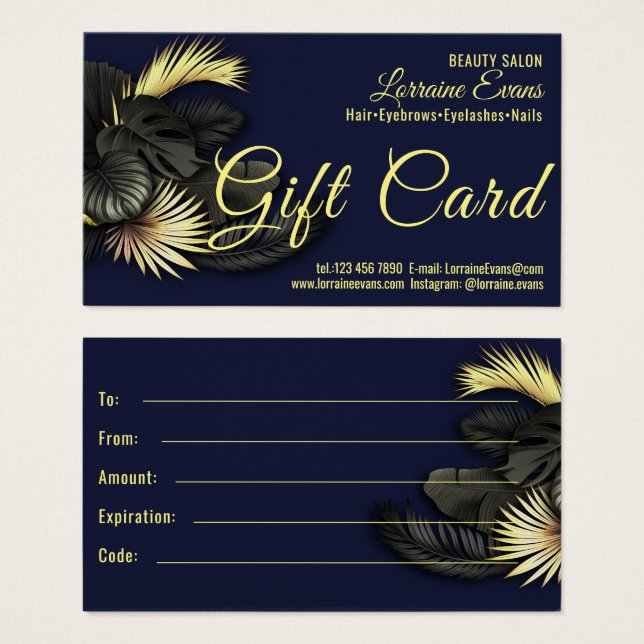 Black Gold Elegant  (Front & Back)