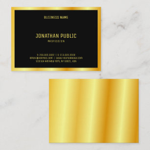 Black Gold Elegant Personalized Template Modern Business Card