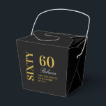 Black & Gold Elegant Sixty 60th Birthday Party Favor Box<br><div class="desc">Black & Gold Elegant Sixty 60th Birthday Party Favour Boxes</div>