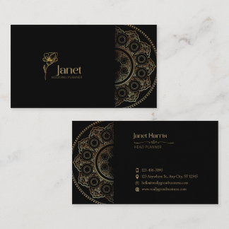 Black Gold Elegant Stylish Business Card
