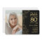 Black Gold Elegant Surprise Photo 80th Birthday