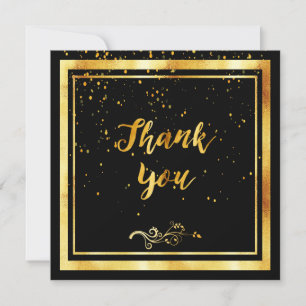 Black gold elegant thank you 