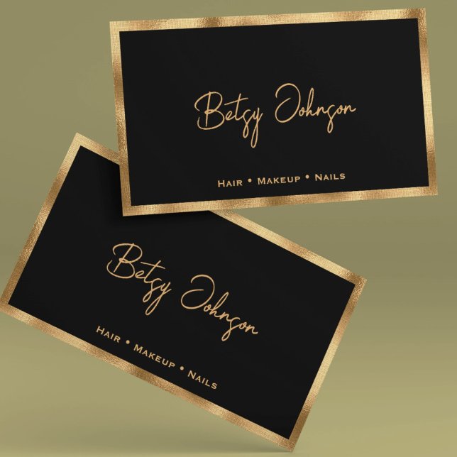 Black & Gold Faux Foil Business Card (Creator Uploaded)