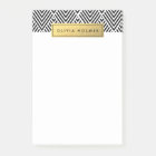 Black & Gold Faux Foil Chevron Pattern