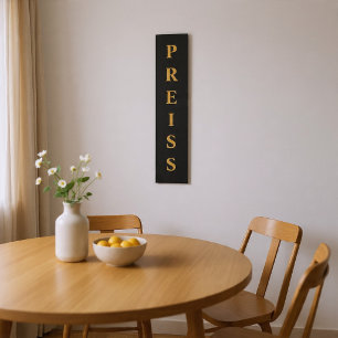 Black/Gold First/Family/Last Name Canvas Print