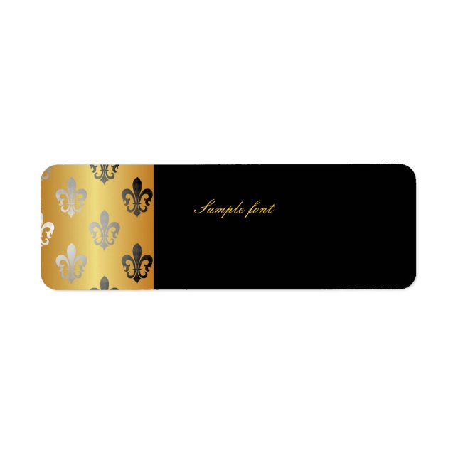 Black Gold Fleur de lis en oro (Front)
