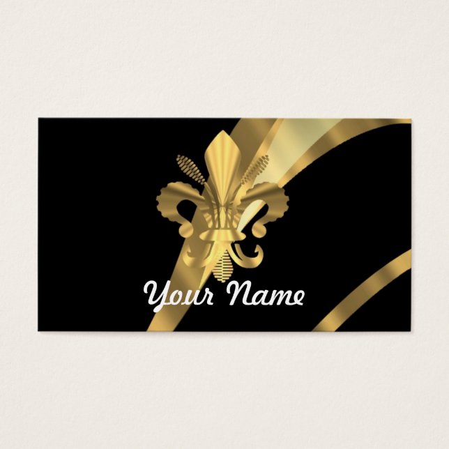 Black & gold fleur de lys (Front)