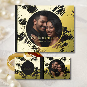 Black Gold Foil Guestbook Unique Fete Guest books