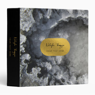 Black Gold Foil Sea Crystals Signature Script Binder