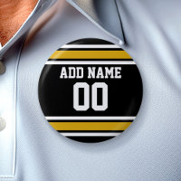Black Gold Football Jersey Custom Name Number