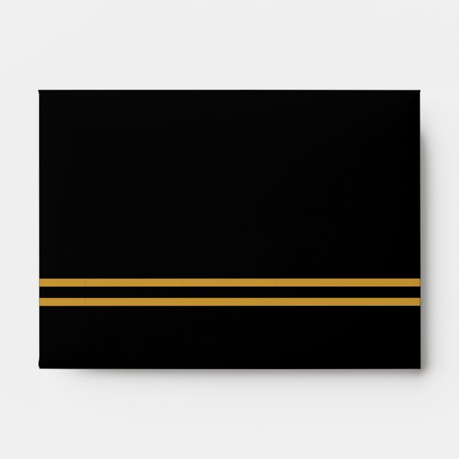 Black & Gold Formal Invitation Envelopes (Front)