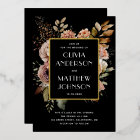 Black & Gold Formal Wedding | Elegant Fall Floral