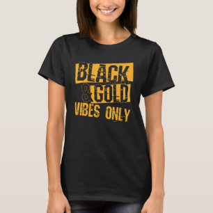 Black Gold Game Day Notre Dame High School Footbal T-Shirt