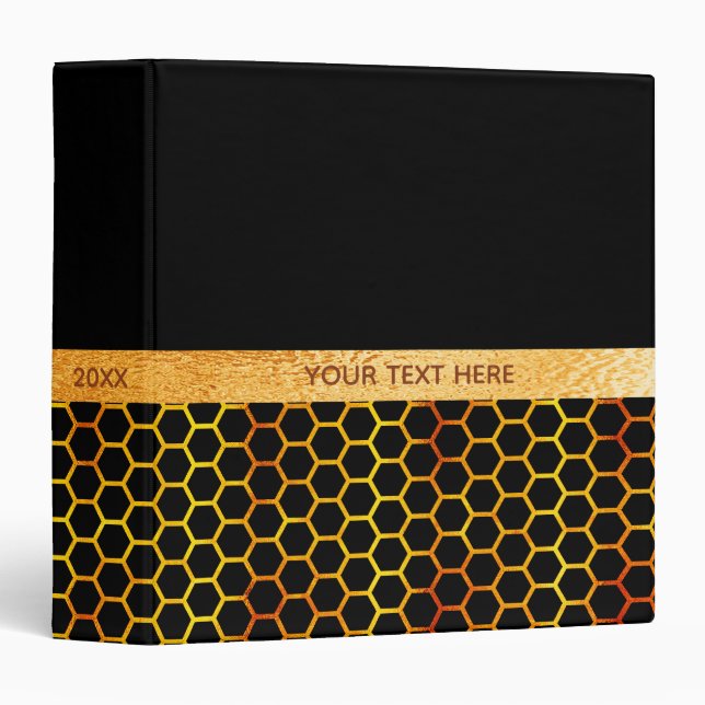 Black gold geometric pattern binder (Front/Spine)