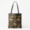 Black Gold Giraffe Boho Pattern Monogram