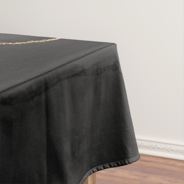 Black Gold Glitter Agate Tablecloth (In Situ)