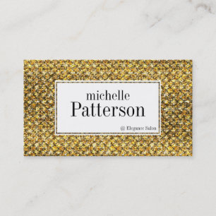 Black Gold Glitter Look Appointment Business Cards