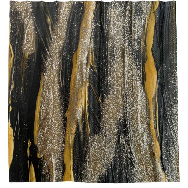 Black Gold Glitter Marble Pretty Elegant Luxury  (Front)