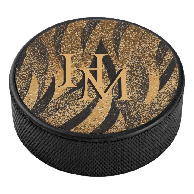 Black Gold Glitter Tiger Pattern Initials (3/4/2016 12:00:00 AM)