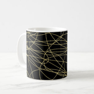 Black Gold Glitzy Abstract Coffee Mug