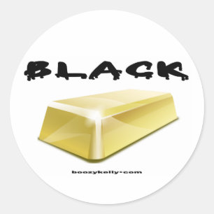 Black,Gold,Gold Bar,Oil Field,Oil,Sticker Classic Round Sticker