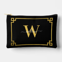 Black & Gold Greek Key Monogrammed