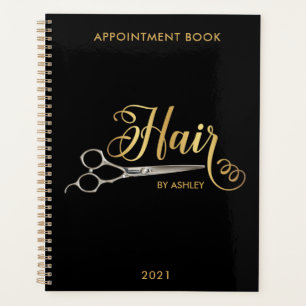 Black & Gold  Hairstylist Salon Name Planner