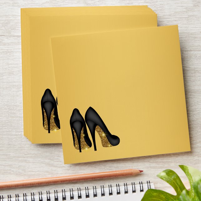Black Gold High Heel Shoe Envelope (Creator Uploaded)