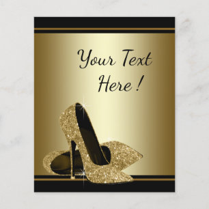 Black Gold High Heel Shoe Flyer