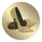 Black Gold High Heel Shoe Stickers