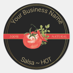 Black & Gold Hot Salsa Product Label