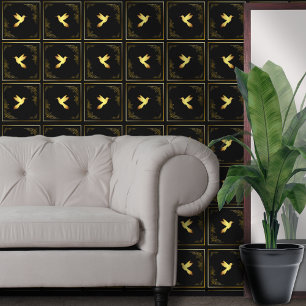 Black Gold Hummingbird Wallpaper