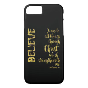 Black & Gold: I Can Do All things Through Christ Case-Mate iPhone Case