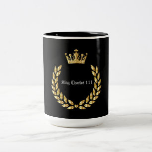 Black /Gold King Charles 111  Two-Tone Coffee Mug