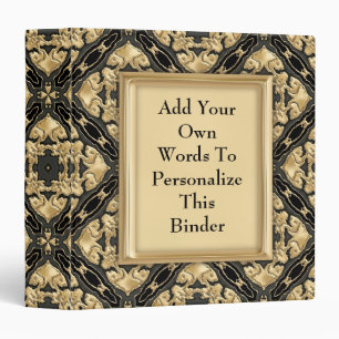 Black & Gold Lace Binder