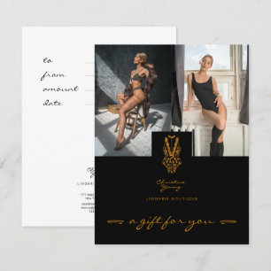 Black Gold Lace Lingerie Boutique Gift Card