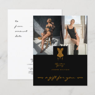 Black Gold Lace Lingerie Boutique Gift Card