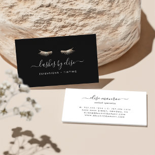 Black & Gold Lashes Business Card