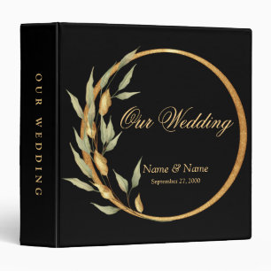 Black Gold Leaves Album Binder